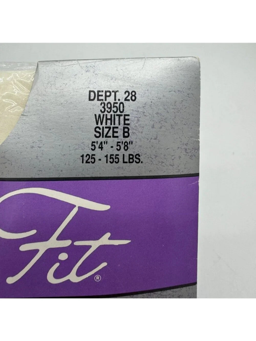 NEW Bill Blass Silky Fit Regular Pantyhose Size B White Classic Vintage NIB